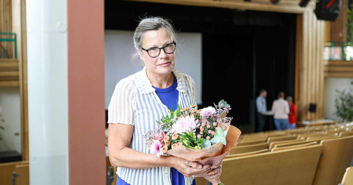 Maria Drerup med bukett 