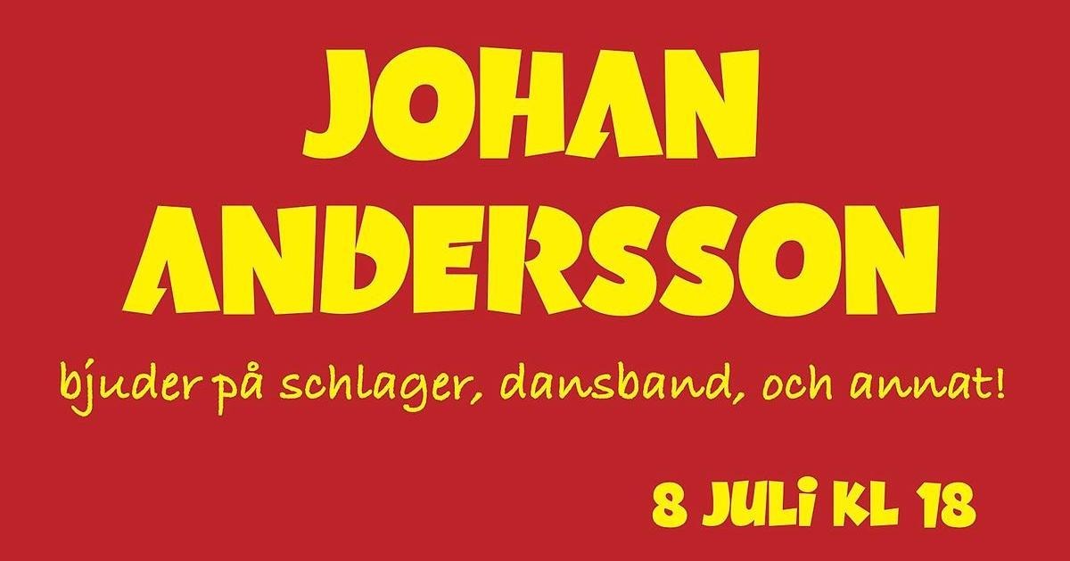 En skylt med namnet Johan Andersson och speldatumet 8 juli
