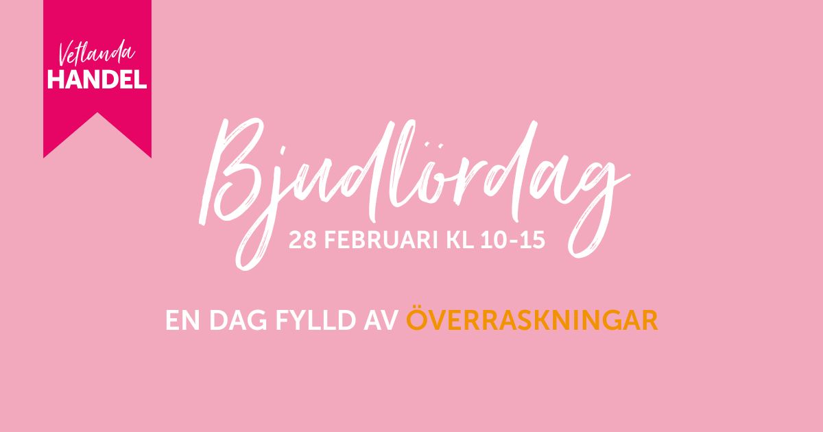Text på rosa bakgrund
